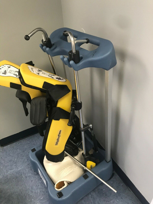 Allen YelloFin Elite Stirrups With Lift Assist and Cart Medical Surgical Device