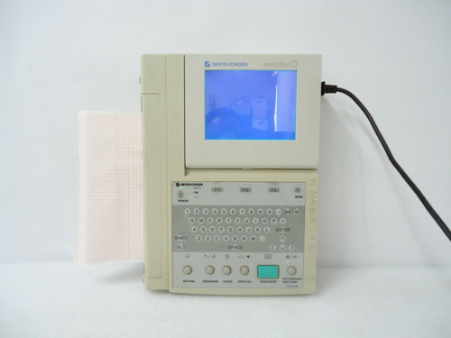 Nihon Kohden ECG-9130K Cardiofax Q ECG Machine w/ Leads, Paper, Extras