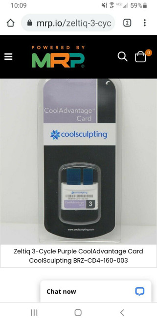 Coolsculpting CoolAdvantage Card 3 Cycles New in Package