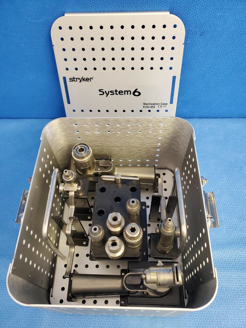 Stryker 6102-452 System 6 Sagittal & Rotary Orthopedic Drill & Saw Set w/ Case
