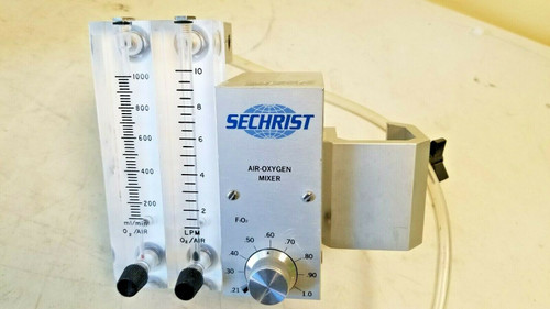 Sechrist Air Oxygen Mixer With Bottle