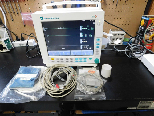 Datex Ohmeda S/5 Compact Anesthesia Monitor W/Leads And Warranty