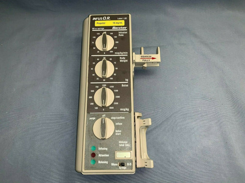 Baxter Infusor With Propofol Label