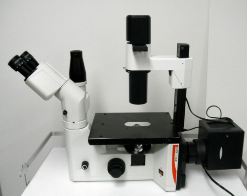 Leica Dmil M Inverted Microscope Trinocular Photo Fluorescence Phase Contrast