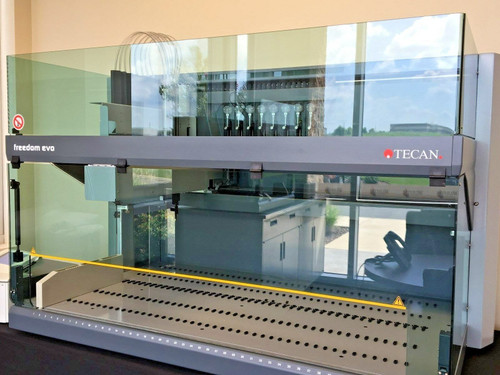 Tecan Freedom Evo 150 4 Tip Liquid Handling Automated Workstation Elisa Handler