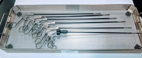 Professional Set Of 6 Aesculap Prestige Laparoscopic Forceps With Carrying Tray