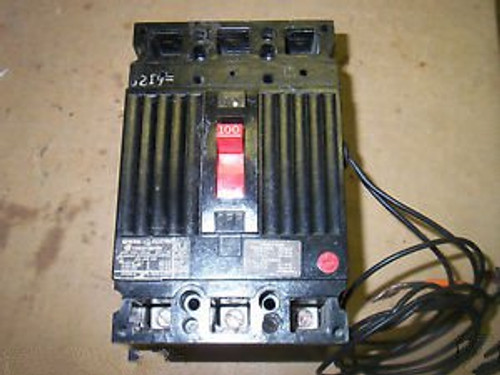 GE THED THED136100 100 amp 3 pole Circuit Breaker  SHUNT TRIP