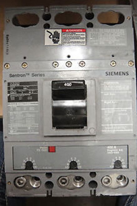 SIEMENS HJD6-A 3 pole 400 amp 600v HJD63F400 Circuit Breaker