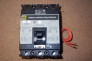 Square D FAL FAL34015G 15 amp 3 pole GFI Ground Fault Breaker FAL34015-GFI