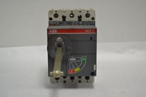 ABB E93565 SACE S3N S3 MOLDED CASE 3P 100A AMP 600V-AC CIRCUIT BREAKER B298593