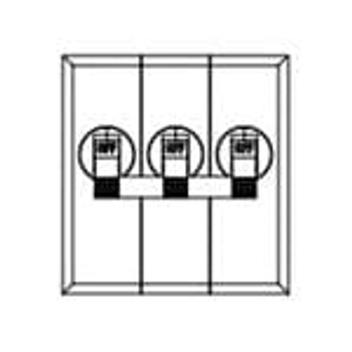 AA3-B1-46-420-1B1-C Hydraulic Magnetic Circuit Breakers 2 A 277 VAC 80 VDC 3 Pole  Handle - 40 C + 85 C