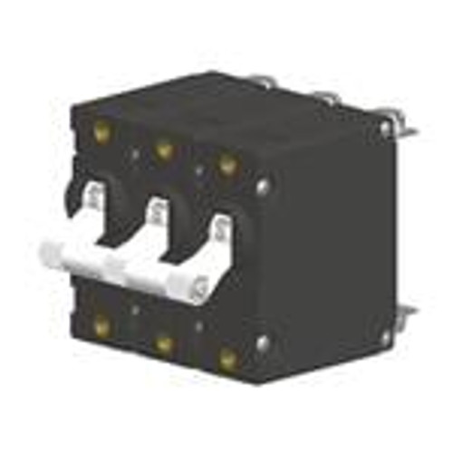 AA3-B0-34-630-511-P Hydraulic Magnetic Circuit Breakers 30 A 277 VAC 80 VDC 3 Pole  Handle - 40 C + 85 C
