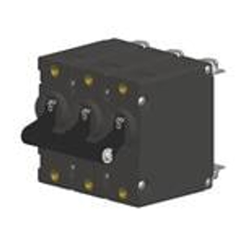 AA3-B0-34-610-521-P Hydraulic Magnetic Circuit Breakers 10 A 277 VAC 80 VDC 3 Pole  Handle - 40 C + 85 C