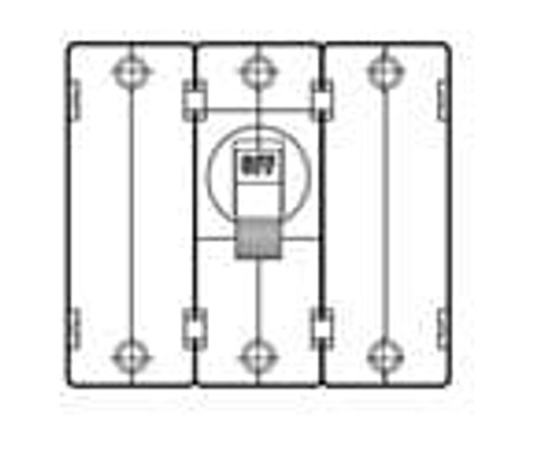 AB3-X0-01-566-1D1-C Hydraulic Magnetic Circuit Breaker  277 VAC 80 VDC 3 Pole  Handle - 40 C + 85 C