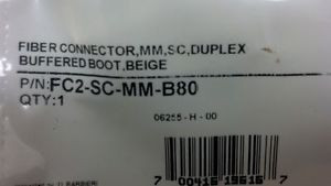 New Box Of 20 Siemon Fc2-Sc-Mm-B80 Sc Duplex 125Mm Beige Boots