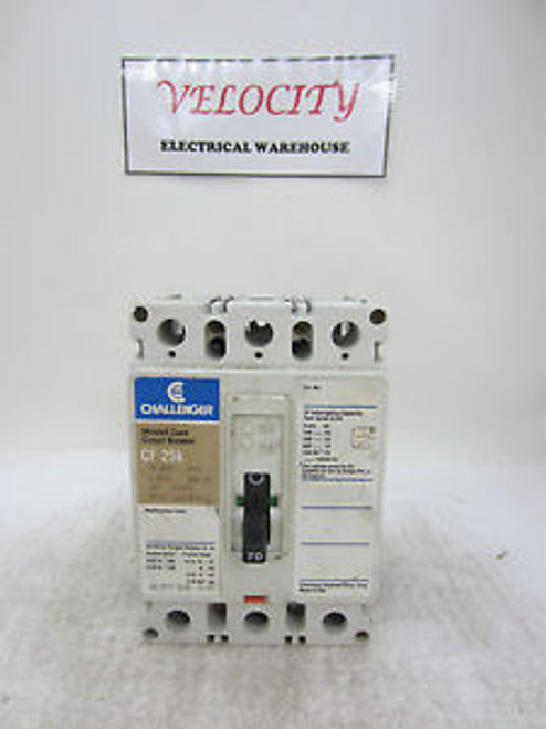 CHALLENGER CF3070 3POLE 70AMP 600VOLT CIRCUIT BREAKER