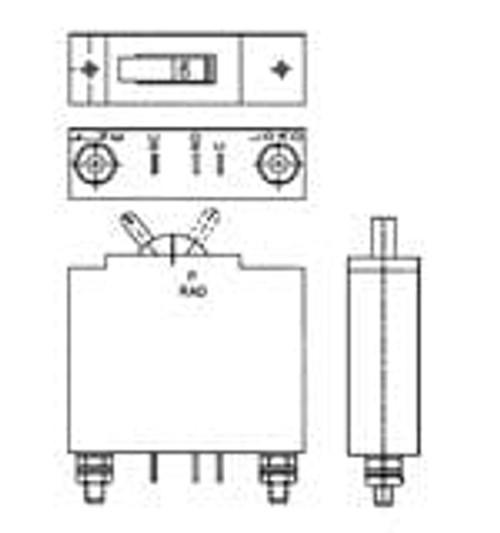 M55629/2-043  5 A  50 VDC 1 Pole  Toggle - 40 C + 85 C