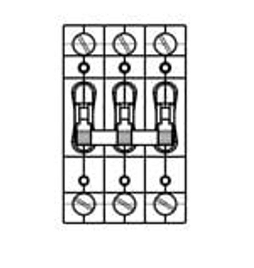 DA3-B0-20-626-121-C Supplementary Protector 26 A 277 VAC, 480 VAC 65 VDC 3 Pole  Handle - 40 C + 85 C