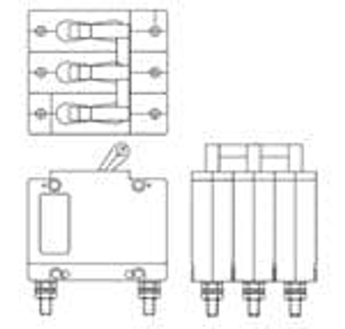 M55629/5-331  5 A 240 VAC  3 Pole  Handle - 40 C + 85 C