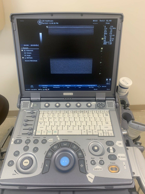 Ge Logiq Portable Ultrasound With Probe And Cart