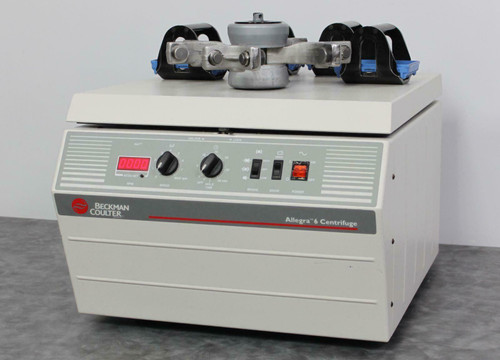 Beckman Coulter Allegra 6 Benchtop Centrifuge W/ Gh 3.8A Swing Rotor & Carriers