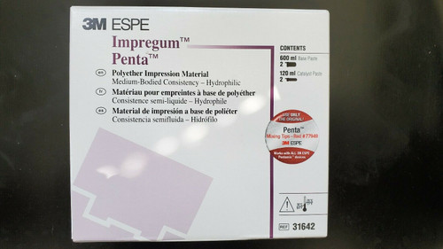 3 Boxes Of 3M Espe Impregum Penta Medium Impression Material Double Pack.
