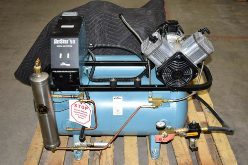 Air Techniques Airstar 50 2008 Dental Air Compressor Unit Oil Free 220V - Used