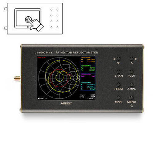 Portable Vna Swr Vector Network Analyzer Reflectometer Arinst Vr 23-6200 Mhz