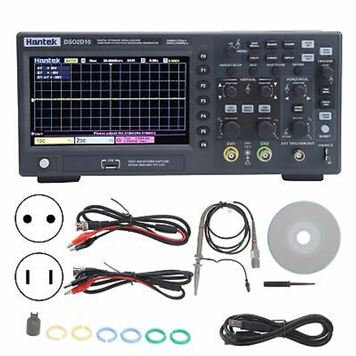 Dso2D10 2Ch Digital Storage Oscilloscope 100Mhz 1Gsa/S 8M With 1Ch Signal Source