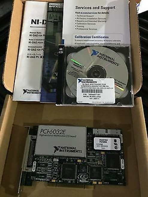 National Instruments Pci-6032E Ni Daq Card With Software