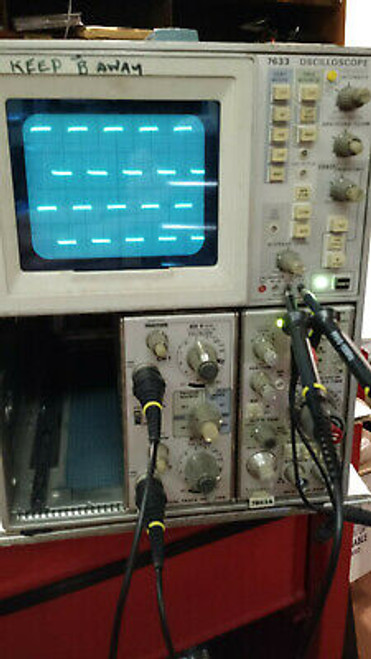 Working Tektronix 7633 100 Mhz Storage Oscilloscope W/ 7A18 7B53A
