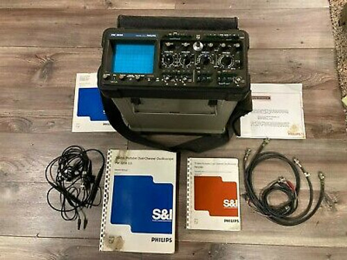 Philips Portable Dual Channel Oscilloscope With Manuals Pm3256