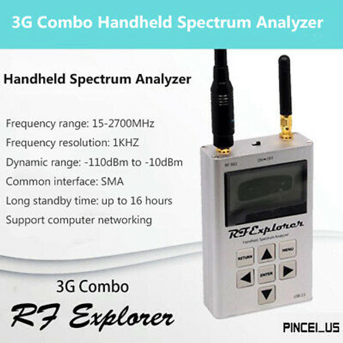 3G Combo Handheld Spectrum Analyzer 15-2700Mhz Frequency Resolution 1Khz Pe66