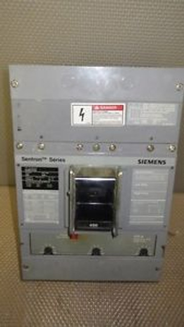 SIEMENS SENTRON BREAKER 400 AMP 600 VAC 3 POLE W/ 400 AMP TRIP MODEL HJD63F400