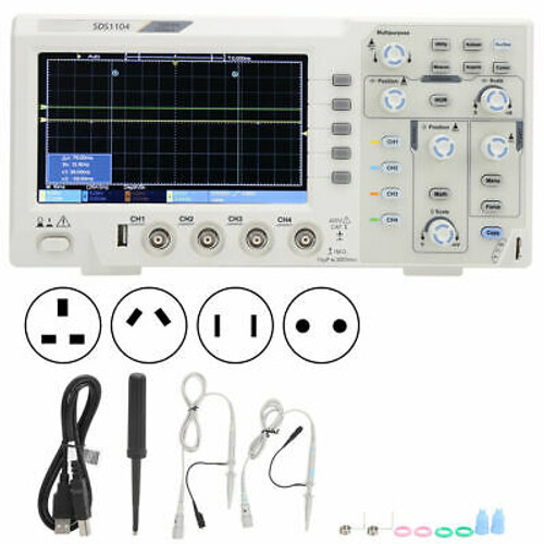 Owon Sds1104 4 Channel 7In Lcd Digital Oscilloscope 100Mhz Bandwidth 1Gs/S