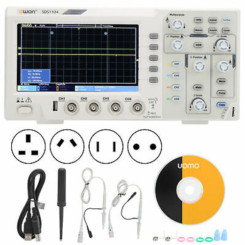 4-Channel Oscilloscope+7In Lcd Display 100Mhz Bandwidth 1Gs/S Sampling Rate New