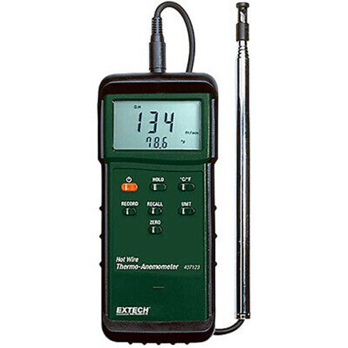 Extech 407123 Heavy Duty Hot Wire Thermo-Anemometer Airflow Meter