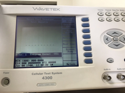Used Wavetek 4300 Communication Analyzer CDMAAMPS CELLULAR - Product Image