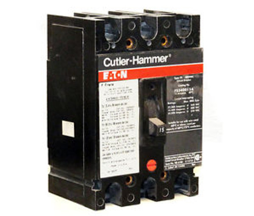 Cutler Hammer FS340015A 15A 3-Pole 480V Circuit Breaker WARRANTY