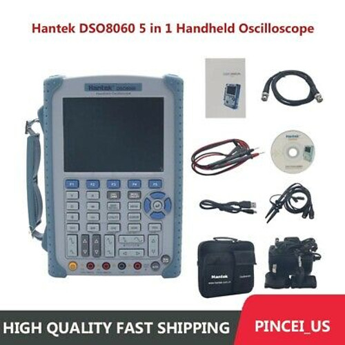 Hantek Dso8060 5 In 1 Handheld Oscilloscope Frequency Counter Multimeter Pe66