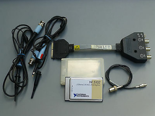 National Instruments Daqcard-5102 Ni Daq Scope Card Pcmcia W/ Adapter, Probes