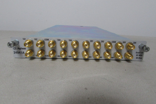 Used Agilent 34941A 1x4 3 GHz Multiplexer Module, 50-Ohm  - Product Image