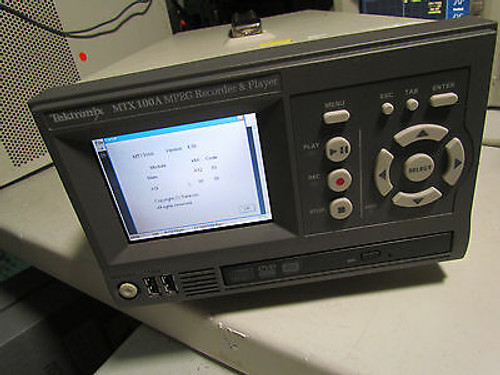 Tektronix Mtx100A Mpeg-2 Recorder & Player