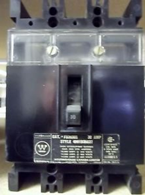 FB3030S 30A 600V Westinghouse Visa Circuit Breaker