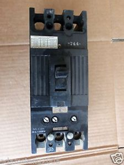 GE TFK TFK236F000 3 pole 100  amp trip 600V Breaker  BLACK FRAME