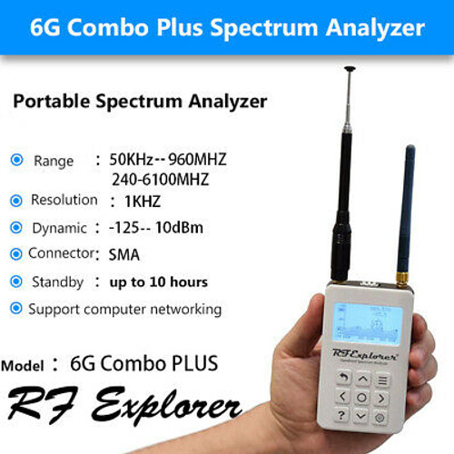 6G Combo Plus Spectrum Analyzer 6G Signal Full Band 50Khz-960Mhz & 240-6100Mhz
