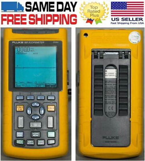 Fluke 123 Industrial Scopemeter Handheld Oscilloscope 20Mhz Multimeter Us Seller