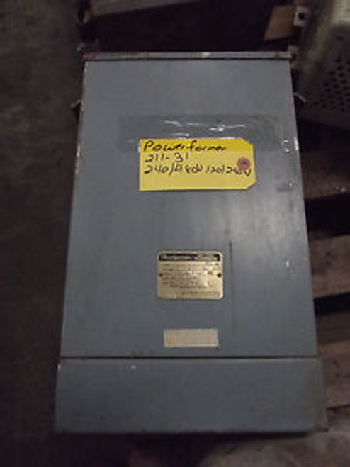 Powerformer Transformer 7.5 KVA   211-131   HV 240/480  LV 120/240  1Ph