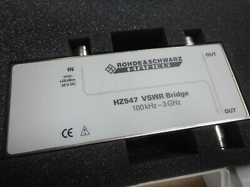 Rohde & Schwarz Hambeg Hz547 Vswr Bridge 100Khz-3Ghz