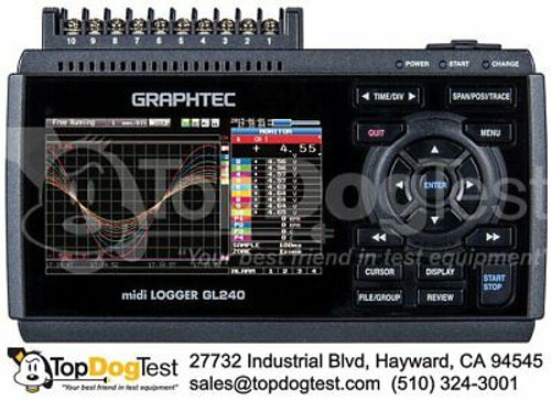 Graphtec Gl240 Midi Logger Compact Standalone 10-Channel Datalogger New